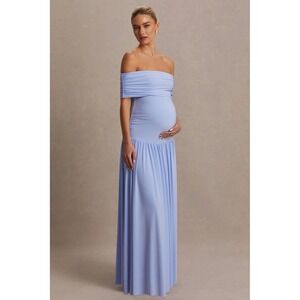 Club L London | Dresses | Club L London Kienna Pink Ruched High Neck Maternity Maxi Dress